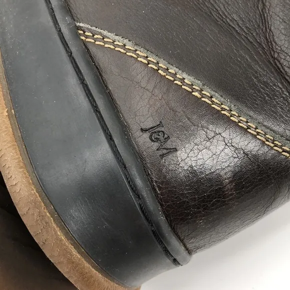 Johnston &amp; Murphy Size 9 Lace Up Brown Leather with Suede Shoes Boots