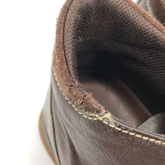 Johnston &amp; Murphy Size 9 Lace Up Brown Leather with Suede Shoes Boots