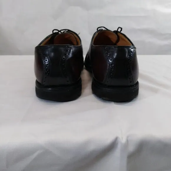 Johnston &amp; Murphy Vintage‎ Men's Golf Saddle Shoes in Mahogany and Black Size 9D