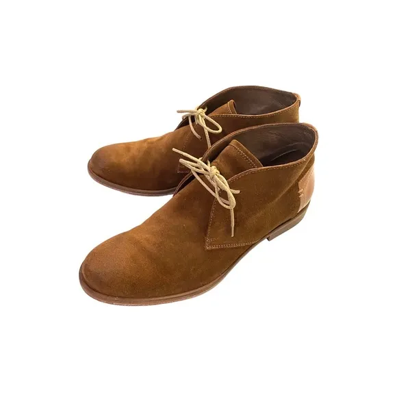 JOHNSTON&amp;MURPHY Men’s Chukka Booties Sz 9 Classic Sheepskin Boots Shoes