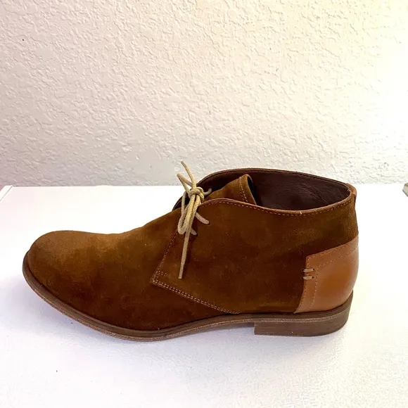 JOHNSTON&amp;MURPHY Men’s Chukka Booties Sz 9 Classic Sheepskin Boots Shoes