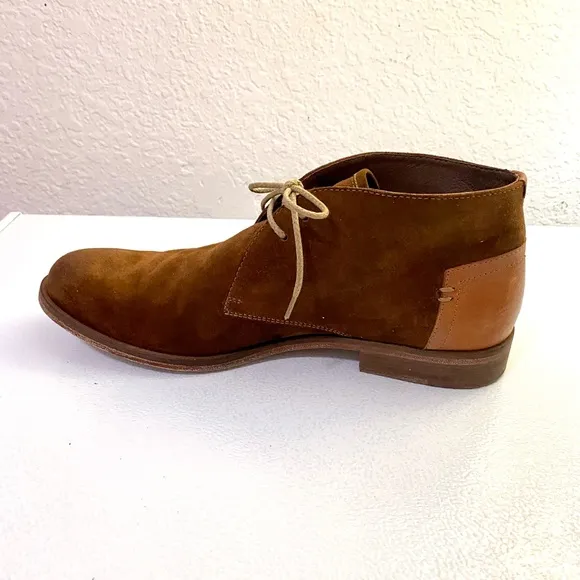 JOHNSTON&amp;MURPHY Men’s Chukka Booties Sz 9 Classic Sheepskin Boots Shoes