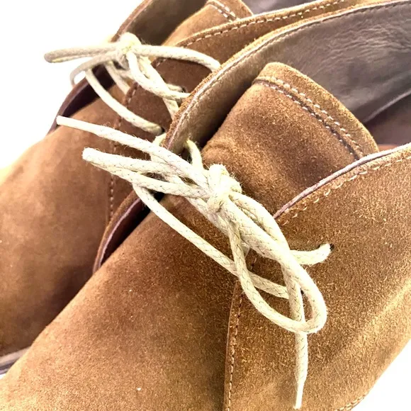 JOHNSTON&amp;MURPHY Men’s Chukka Booties Sz 9 Classic Sheepskin Boots Shoes