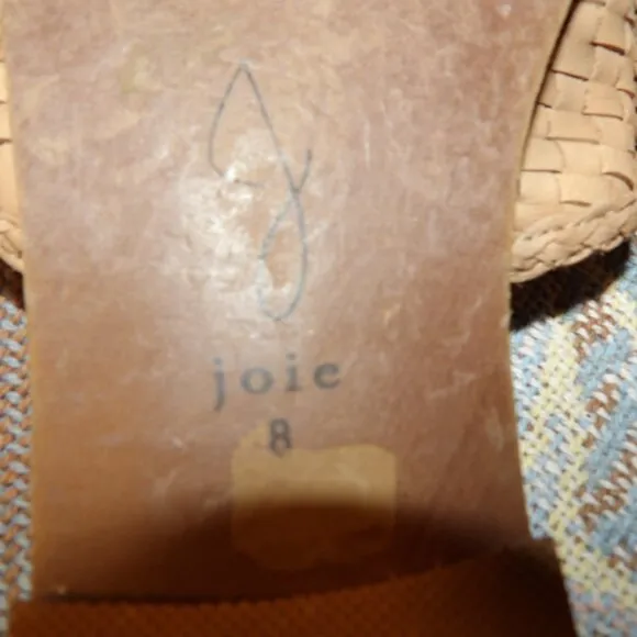 Joie Woven Leather Upper Slide Sandals Sz 8