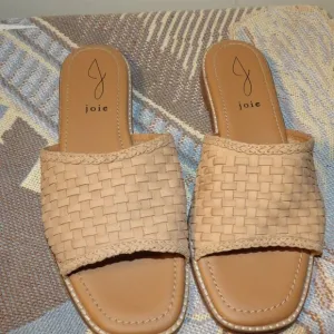 Joie Woven Leather Upper Slide Sandals Sz 8