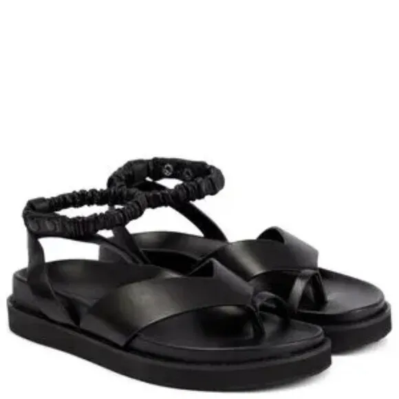JONATHAN SIMKHAI Talie Toe Platform Leather Thong Sandals Shoes EU 38/US 8