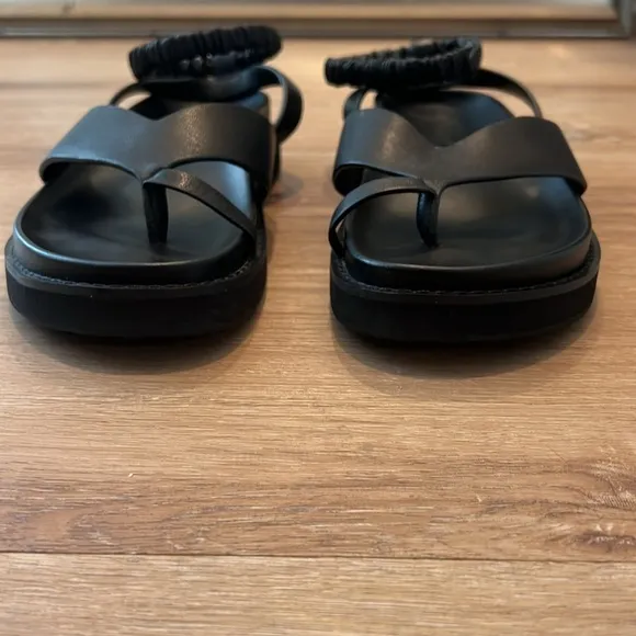 JONATHAN SIMKHAI Talie Toe Platform Leather Thong Sandals Shoes EU 38/US 8