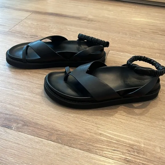 JONATHAN SIMKHAI Talie Toe Platform Leather Thong Sandals Shoes EU 38/US 8
