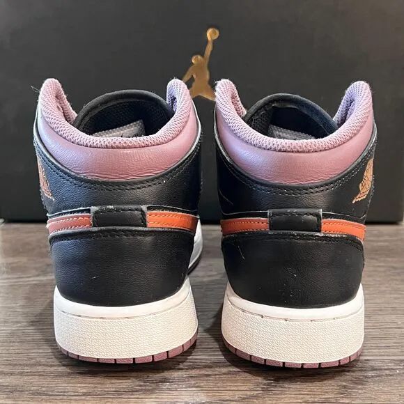 Jordan 1 Mid SE Black Sky J Mauve Sneakers Kids Size 4Y or Women's Size 5.5