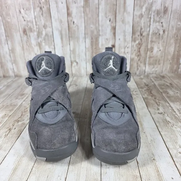 Jordan 8 Retro Cool Grey Sneakers Youth High Top Shoes 5.5Y womens 7