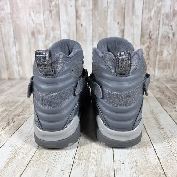 Jordan 8 Retro Cool Grey Sneakers Youth High Top Shoes 5.5Y womens 7