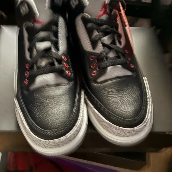 Jordan Black and Gray Sneakers with Classic Basketball Silhouette