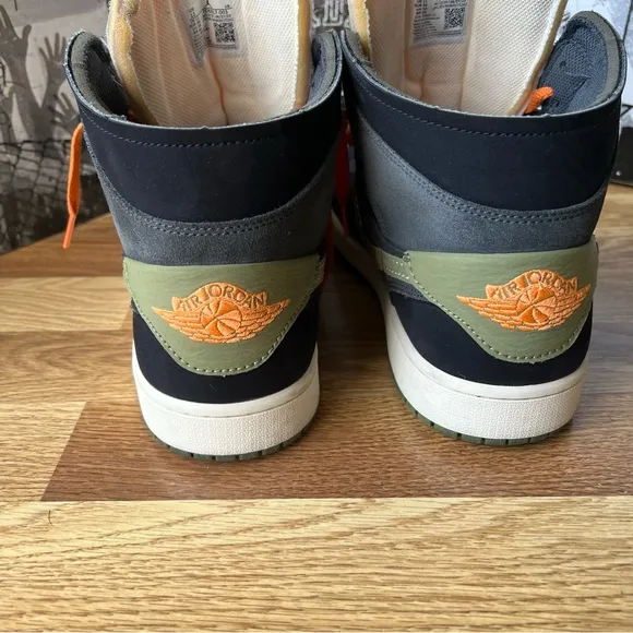 Jordan High-Top Sneakers - Black and Orange