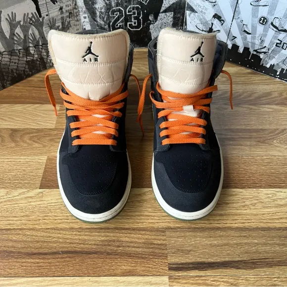 Jordan High-Top Sneakers - Black and Orange