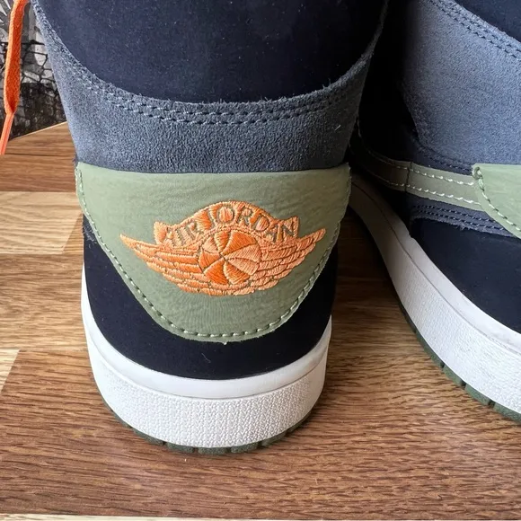 Jordan High-Top Sneakers - Black and Orange