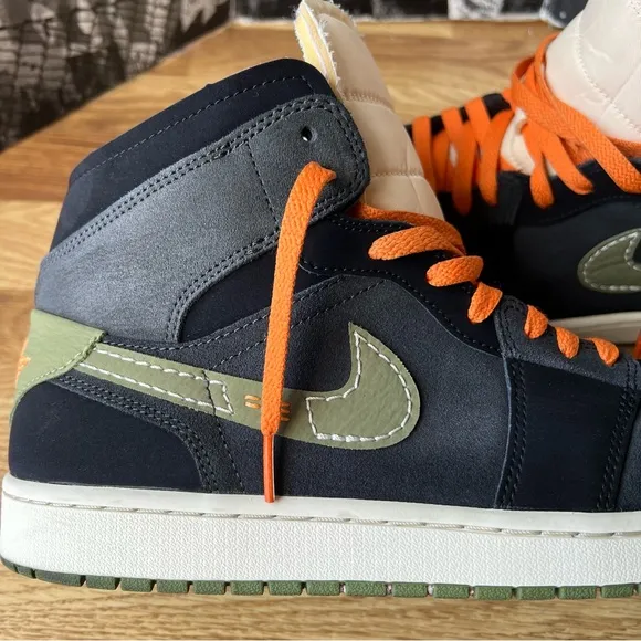 Jordan High-Top Sneakers - Black and Orange
