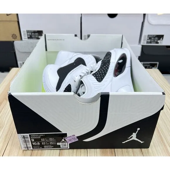 Jordan Luka 1 Men's Size 9 White Black Volt Basketball Shoes DN1772-107