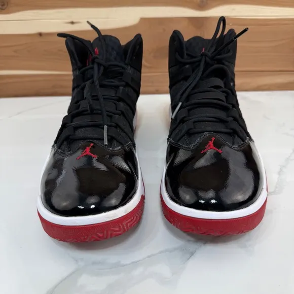 Jordan Max Aura 4 High Top Basketball Black Red Jumpman Sneakers Size 8