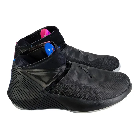 Jordan Mens Sz 9.5 Why Not Zer0.1 Black Pink Blast Signal Blue Basketball Shoes