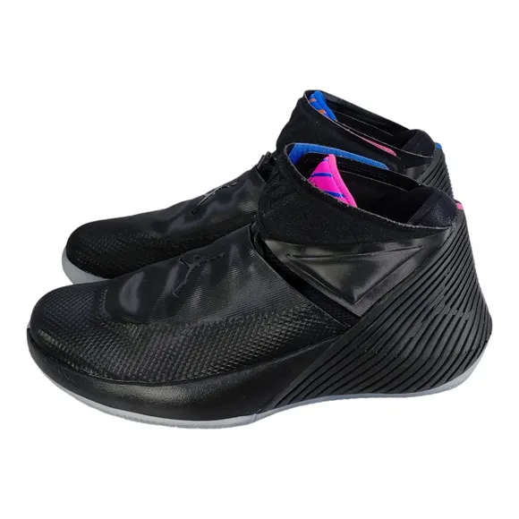 Jordan Mens Sz 9.5 Why Not Zer0.1 Black Pink Blast Signal Blue Basketball Shoes