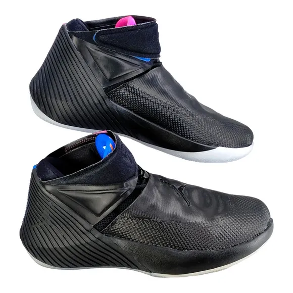 Jordan Mens Sz 9.5 Why Not Zer0.1 Black Pink Blast Signal Blue Basketball Shoes