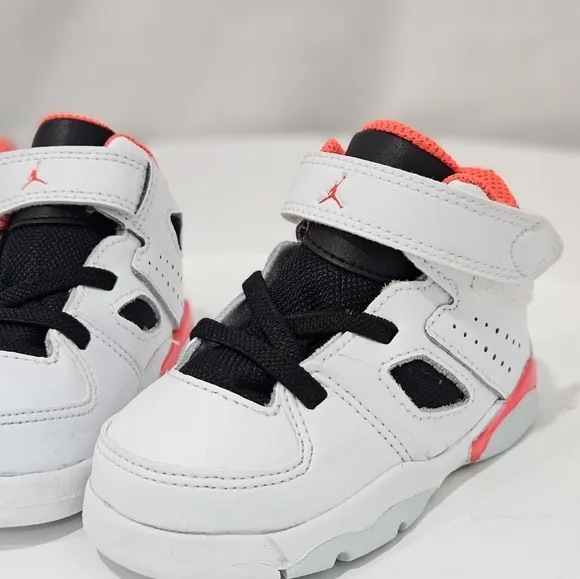 Jordan White and Black High-Top Sneakers Size 5c