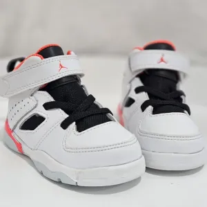 Jordan White and Black High-Top Sneakers Size 5c