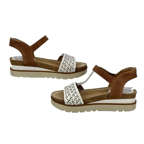 Josef Seibel Clea 09 Wedge Sandals Women's Shoes 7.5 38 Leather Platform Summer