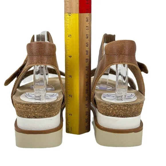 Josef Seibel Clea 09 Wedge Sandals Women's Shoes 7.5 38 Leather Platform Summer