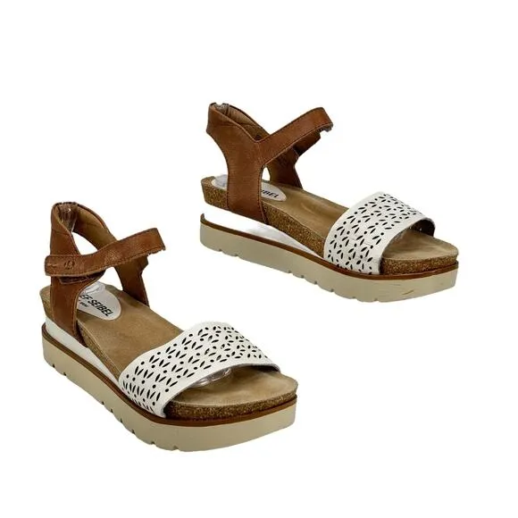 Josef Seibel Clea 09 Wedge Sandals Women's Shoes 7.5 38 Leather Platform Summer