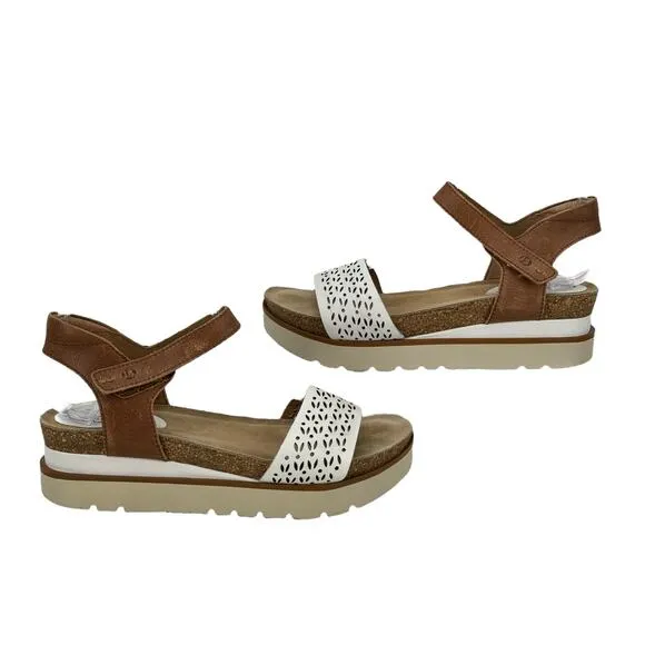 Josef Seibel Clea 09 Wedge Sandals Women's Shoes 7.5 38 Leather Platform Summer