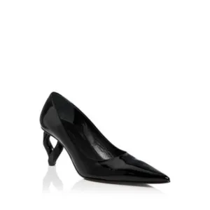 JW ANDERSON Womens Black Toe Sculpted Heel Slip On Leather Pumps Shoes 37