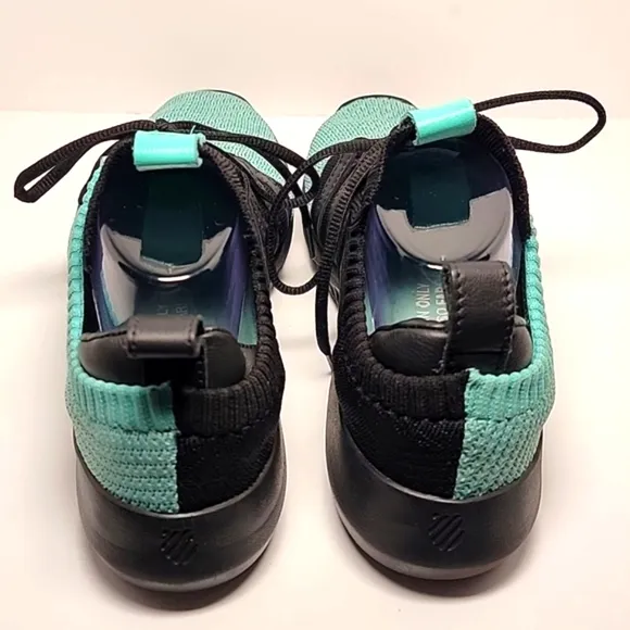K-Swiss Gen-K Icon Tennis Shoes Sneakers Cockatoo Knit Lace-up Green Black 9