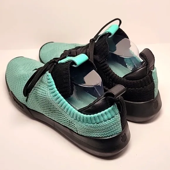 K-Swiss Gen-K Icon Tennis Shoes Sneakers Cockatoo Knit Lace-up Green Black 9