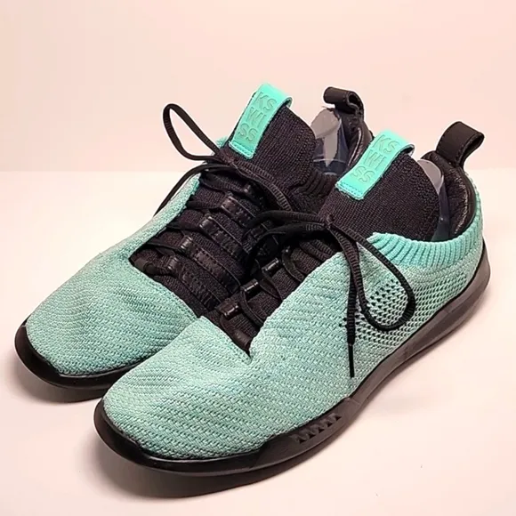 K-Swiss Gen-K Icon Tennis Shoes Sneakers Cockatoo Knit Lace-up Green Black 9