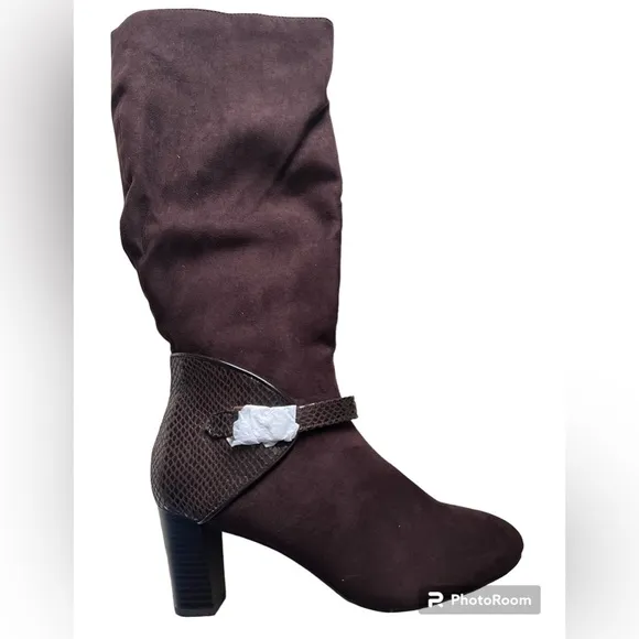 Karen Scott Womens Sharonn Closed Toe Mid-Calf Fashion Boots, Brown, Size 7.0