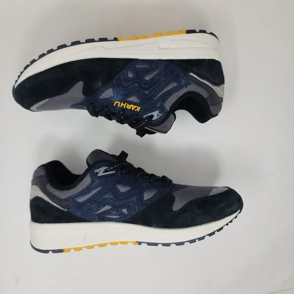 Karhu Running Shoes Mens 7.5 Blue Logo Lace Up Gym Active Cushioned Sneakers