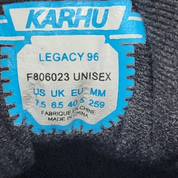 Karhu Running Shoes Mens 7.5 Blue Logo Lace Up Gym Active Cushioned Sneakers