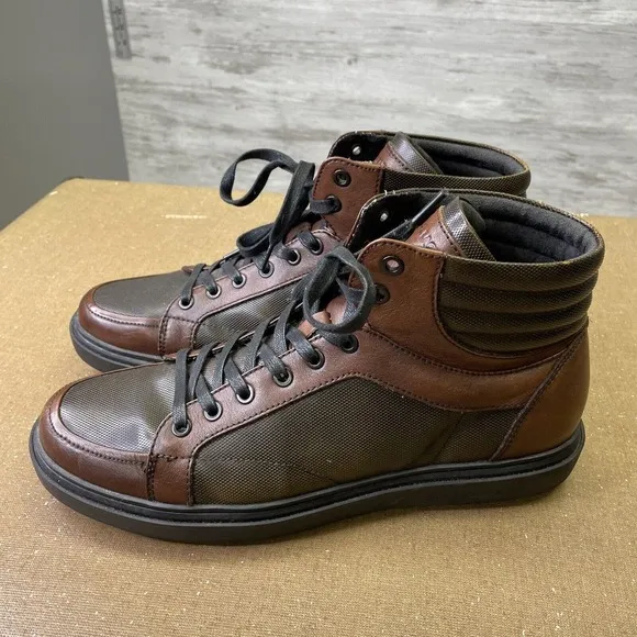 Karl Lagerfeld Men’s Shoes Size 11.5 Brown Leather High Top