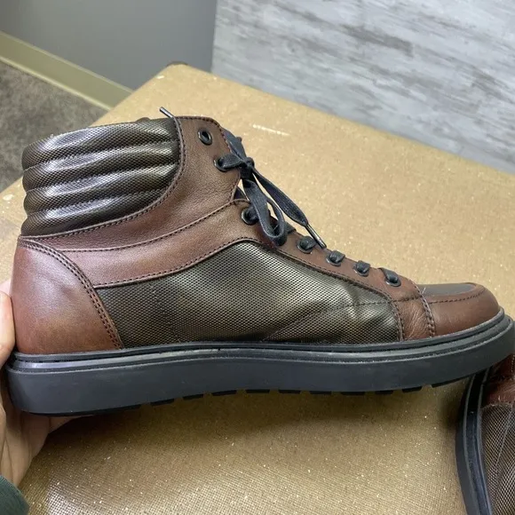 Karl Lagerfeld Men’s Shoes Size 11.5 Brown Leather High Top