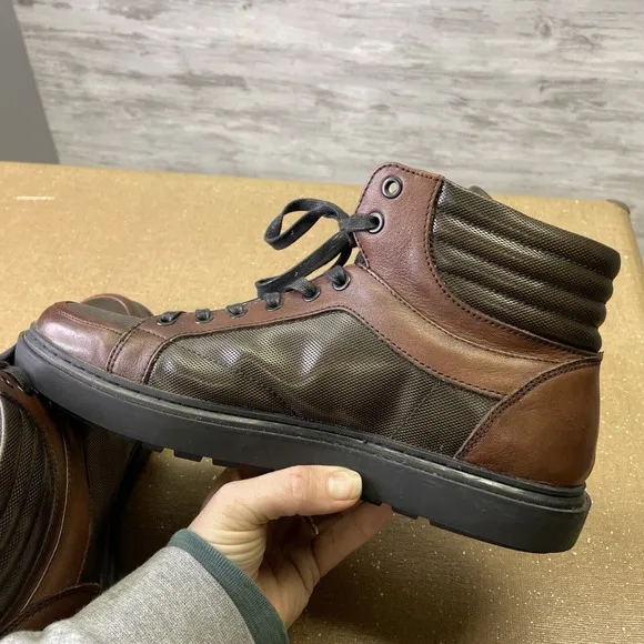 Karl Lagerfeld Men’s Shoes Size 11.5 Brown Leather High Top