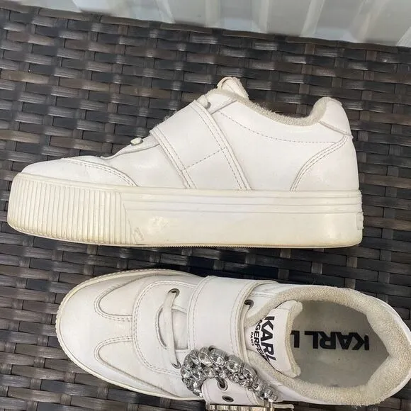 Karl Lagerfield, Paris, buckle retro platform sneakers