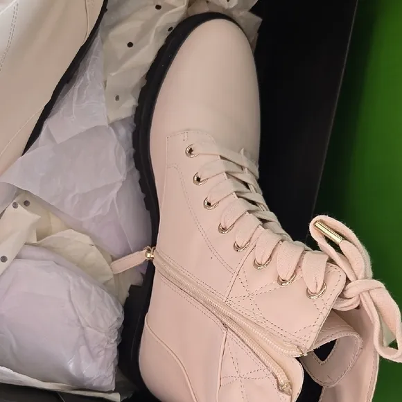 Kate Spade Cream Ankle Boots
