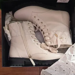 Kate Spade Cream Ankle Boots