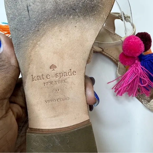 Kate Spade New York Sunset Woven Tassel Sandals