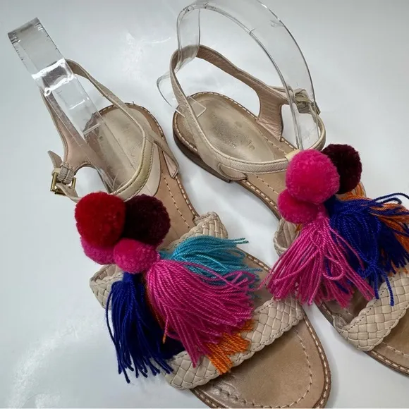 Kate Spade New York Sunset Woven Tassel Sandals
