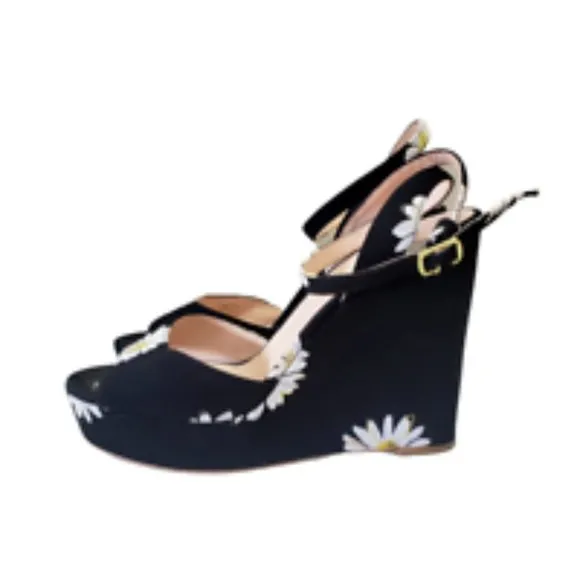 Kate spade NY Dellie Printed DAISY Platform Wedge Shoes Women's Size 8M