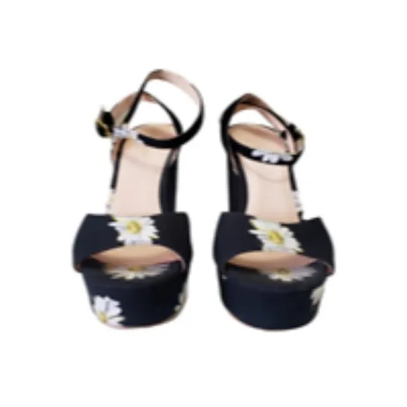 Kate spade NY Dellie Printed DAISY Platform Wedge Shoes Women's Size 8M