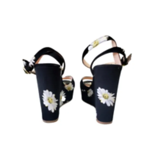Kate spade NY Dellie Printed DAISY Platform Wedge Shoes Women's Size 8M