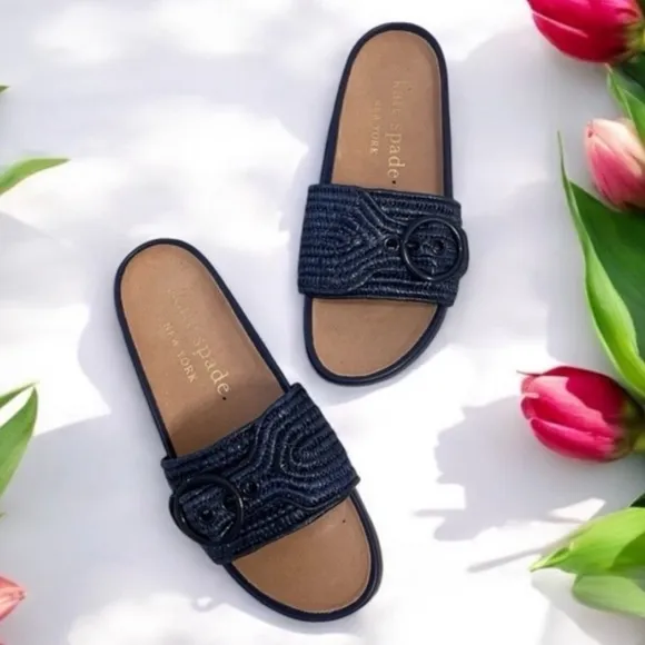 Kate Spade Outerspace Blue Maribelle Sandals size  8  NIB